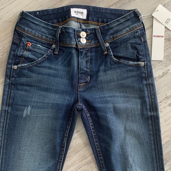 NWT Hudson Collin Distressed Raw Hem Skinny Jeans - Picture 6 of 12